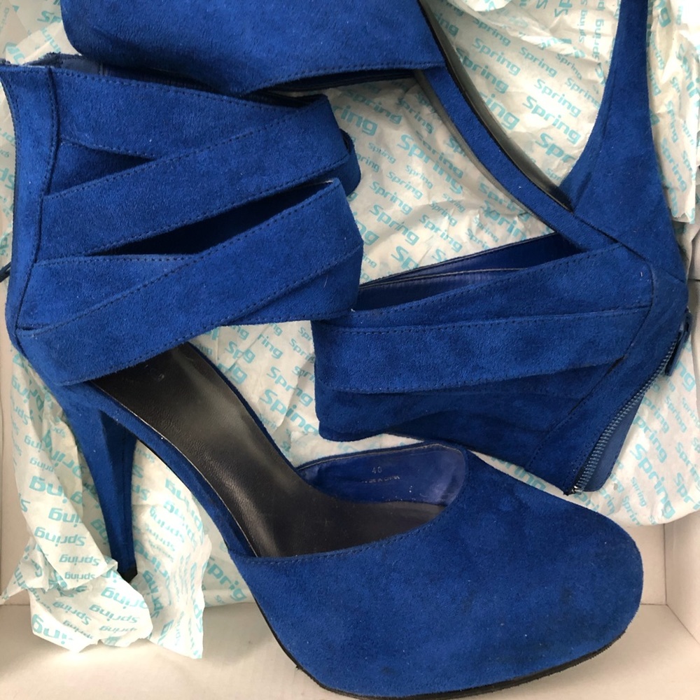 Blue Suede Heels